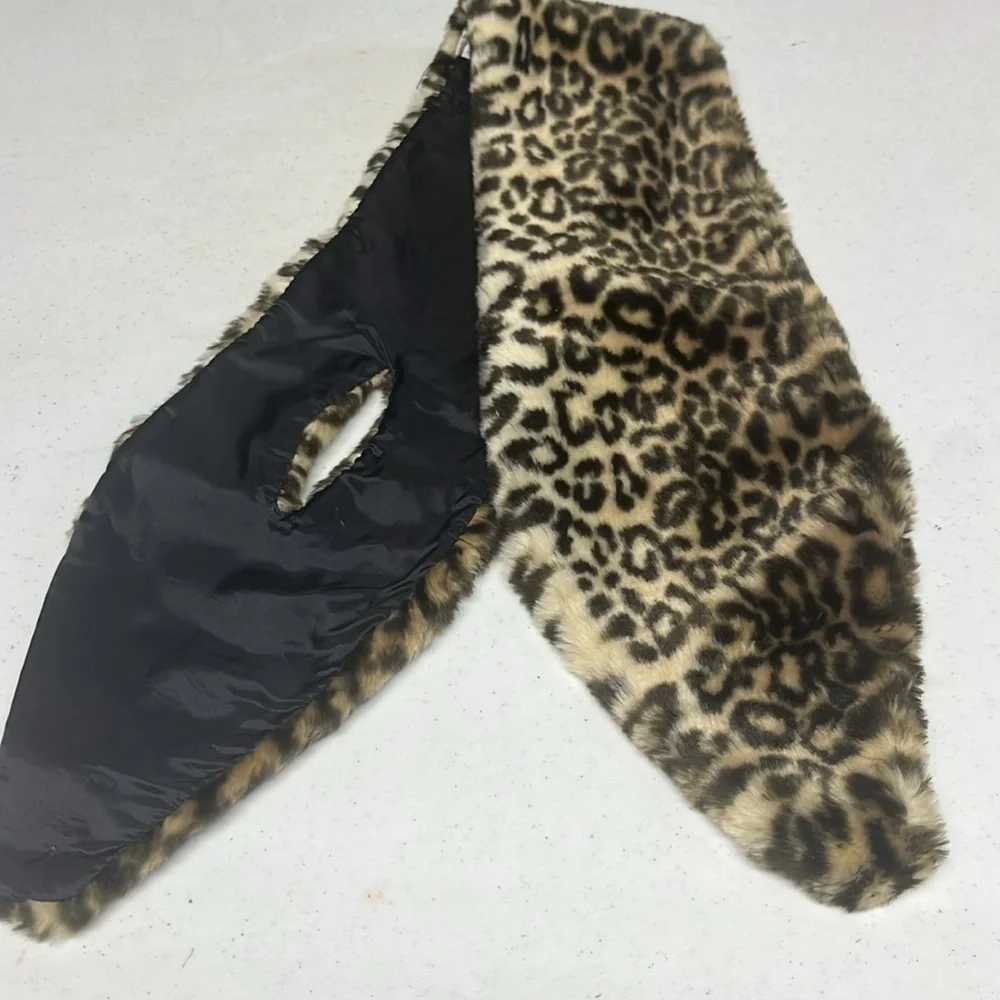 Faux Fur  Scarf Animal Print
